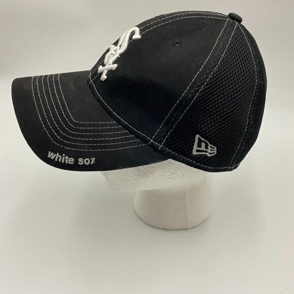New Era Chicago White Sox Black Mesh Fitted Baseball Cap Hat MLB Size Small - Picture 2 of 6